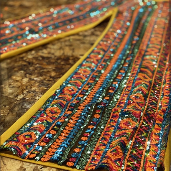 “IT’S A FREAKIN’ FIESTA!” Sequin Wide Leg Flares - Picture 6 of 14